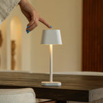Ava White Rechargeable Table Lamp – Stylish, Cordless & Dimmable Lighting - Tavellio
