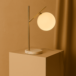 Madison Marble Lamp with Frosted Glass Globe – Elegant Table Lamp