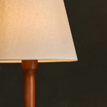 Nova Chestnut Brown Lamp with Wooden Base | Stylish Living Room & Bedroom Lighting Tavellio