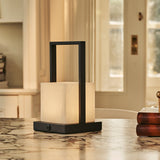 Nola Rechargeable Table Lamp Made of Alabaster l Three Light Modes & Rechargeable