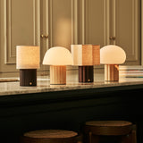 Nordic Collection Rechargeable Cordless Table Lamps with Modular Shade