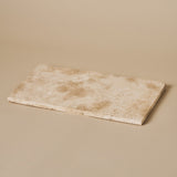 Nori medium Classic Travertine tray in warm beige travertine stone on a neutral studio background