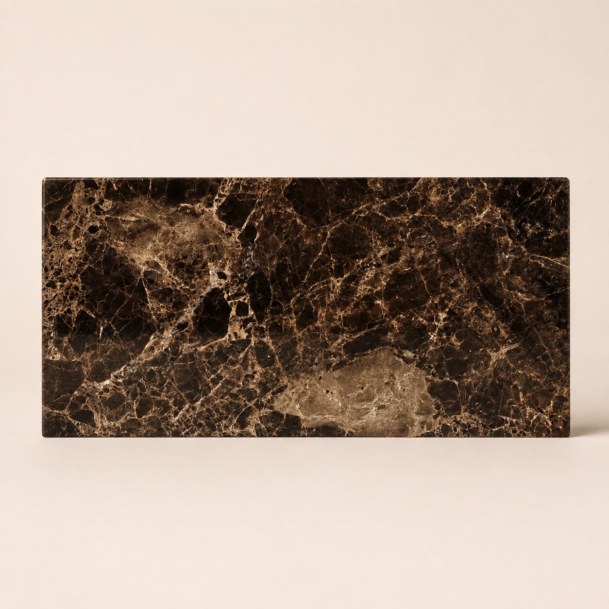 Nori medium dienblad Emperador Dark marmer, rechthoekig met goudbruine adering