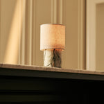 Onoda Green – Ice Green Marble Rechargeable Table Lamp | Authentic, Interchangeable Lampshade & Linen Blend