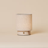 Oplaadbare tafellamp Onoda Small in roze Rosa Aurora marmer, studiofoto