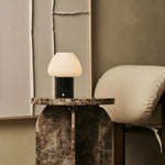 Ostade Black / Nero Marquina – Unique Marble Rechargeable Table Lamp with 3 Light Colors & Dimming Function