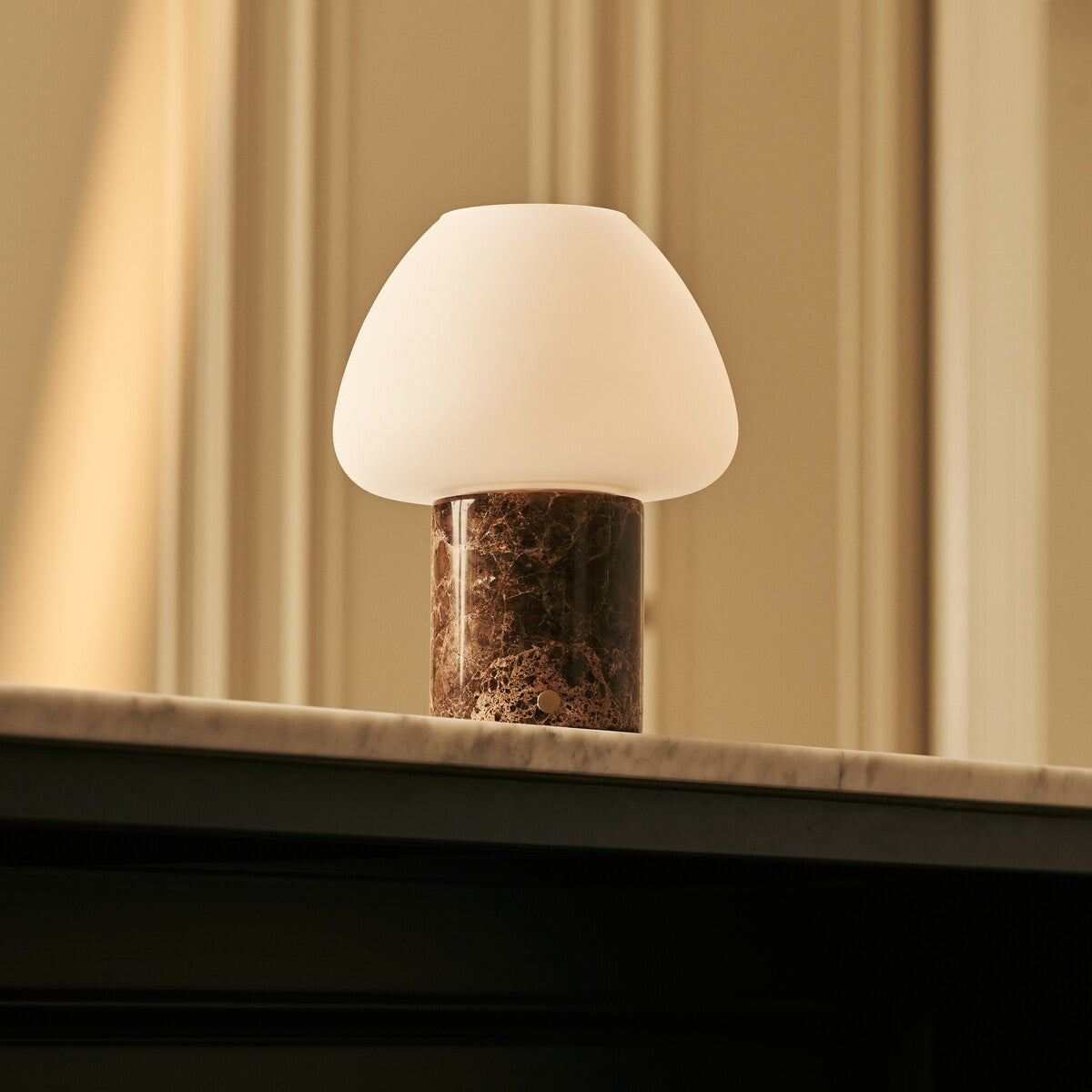 Ostade Brown – Emperador Dark Marble Rechargeable Table Lamp | Unique, Dimmable & 3 Light Colors