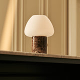 Ostade Brown – Emperador Dark Marble Rechargeable Table Lamp | Unique, Dimmable & 3 Light Colors