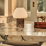 Ostade Brown – Emperador Dark Marble Rechargeable Table Lamp | Unique, Dimmable & 3 Light Colors
