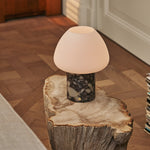 Ostade White – Calacatta Viola Marble Rechargeable Table Lamp | Unique, Dimmable & 3 Light Colors
