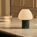 Ostade Green – Verde Alpi Marble Rechargeable Table Lamp | Unique, Dimmable & 3 Light Colors