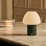 Ostade Green – Verde Alpi Marble Rechargeable Table Lamp | Unique, Dimmable & 3 Light Colors