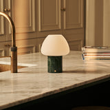 Ostade Green – Verde Alpi Marble Rechargeable Table Lamp | Unique, Dimmable & 3 Light Colors