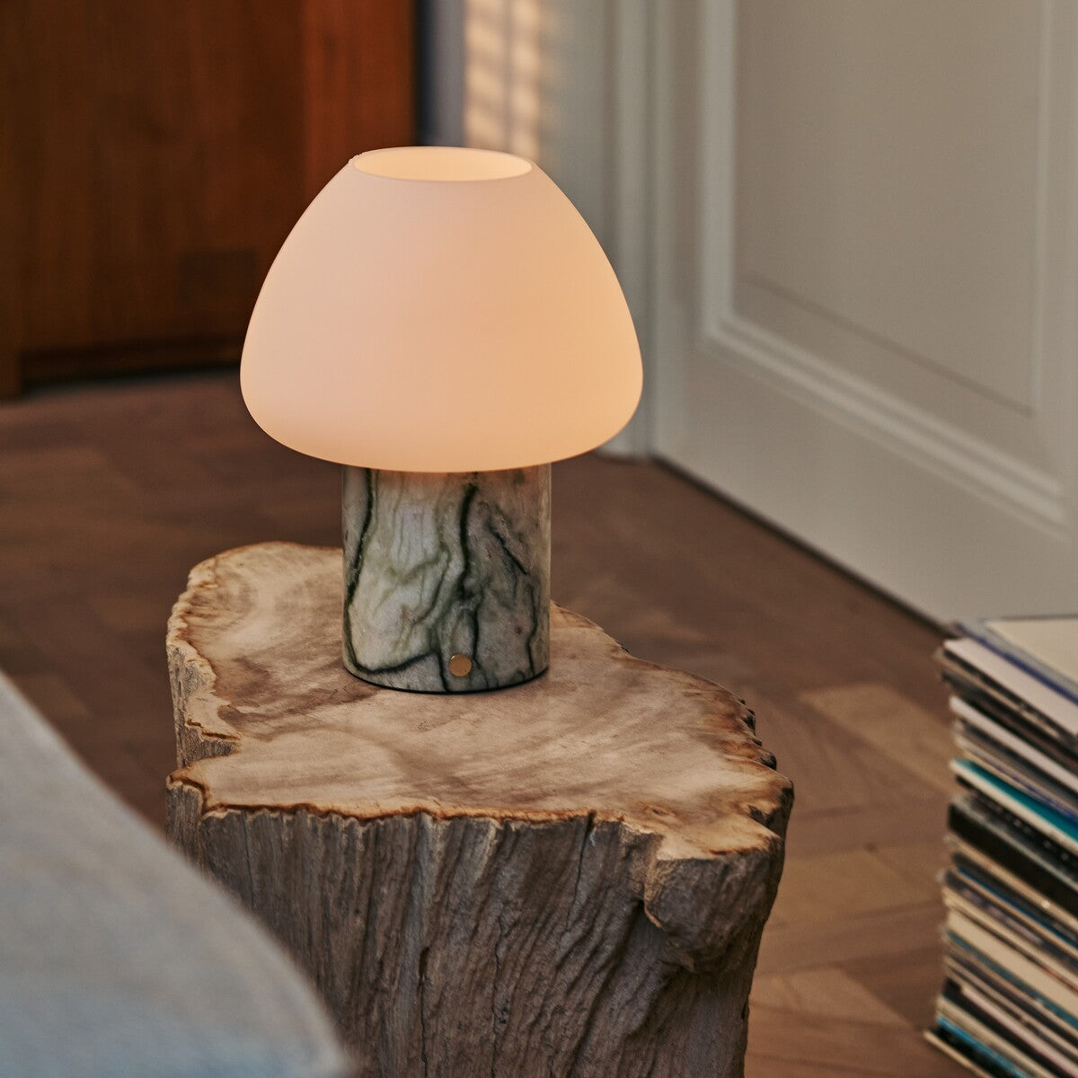 Ostade Green – Ice Green Marble Rechargeable Table Lamp | Unique, Dimmable & 3 Light Colors
