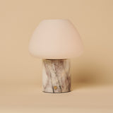 Ostade White – Lilac Marble Rechargeable Table Lamp | Unique, Dimmable & 3 Light Colors