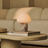 Ostade White – Lilac Marble Rechargeable Table Lamp | Unique, Dimmable & 3 Light Colors