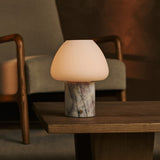 Ostade White – Lilac Marble Rechargeable Table Lamp | Unique, Dimmable & 3 Light Colors