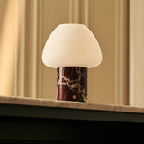 Ostade Red – Rosso Levanto Marble Rechargeable Table Lamp | Unique, Dimmable & 3 Light Colors