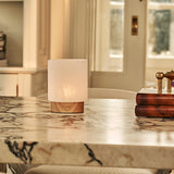 Pien Light Brown Wooden Table Lamp | Rechargeable, Dimmable & Up to 100 Hours of Battery Life