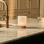 Pien Light Brown Wooden Table Lamp | Rechargeable, Dimmable & Up to 100 Hours of Battery Life