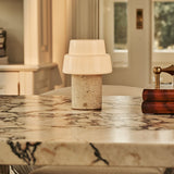 Pissarro Beige – Travertino Classico Travertine Rechargeable Table Lamp | Versatile, Dimmable & 3 Light Modes