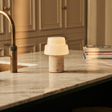 Pissarro Beige – Travertino Classico Travertine Rechargeable Table Lamp | Versatile, Dimmable & 3 Light Modes