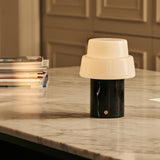 Pissarro Black – Nero Marquina Marble Rechargeable Table Lamp | Versatile, Dimmable & 3 Light Modes