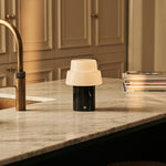 Pissarro Black – Nero Marquina Marble Rechargeable Table Lamp | Versatile, Dimmable & 3 Light Modes