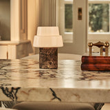 Pissarro Brown – Emperador Dark Marble Rechargeable Table Lamp | Versatile, Dimmable & 3 Light Modes