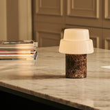 Pissarro Brown – Emperador Dark Marble Rechargeable Table Lamp | Versatile, Dimmable & 3 Light Modes