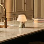 Pissarro Green – Ice Green Marble Rechargeable Table Lamp | Versatile, Dimmable & 3 Light Modes