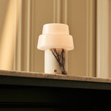 Pissarro White – Lilac Marble Rechargeable Table Lamp | Versatile, Dimmable & 3 Light Modes