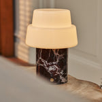 Pissarro Red – Rosso Levanto Marble Rechargeable Table Lamp | Versatile, Dimmable & 3 Light Modes