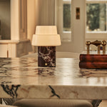 Pissarro Red – Rosso Levanto Marble Rechargeable Table Lamp | Versatile, Dimmable & 3 Light Modes