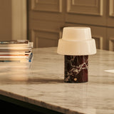 Pissarro Red – Rosso Levanto Marble Rechargeable Table Lamp | Versatile, Dimmable & 3 Light Modes