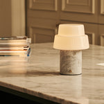 Pissarro White – Bianco Statuarietto Marble Rechargeable Table Lamp | Versatile, Dimmable & 3 Light Modes