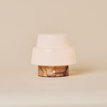 Cordless table lamp Pissarro Small Calacatta Vionaro Pink marble base white opal glass shade