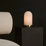 Marley Wooden Lamp with Beige Lampshade – Warm Organic Design Tavellio