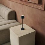 Vondel Mini Stone Grey Rechargeable and Cordless Lamp Perfect for Hospitality Industry – Wirelessly Rechargeable via Charging Station Tavellio