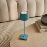 William Amsterdams Blue Rechargeable Iron Table Lamp – Dimmable, 120-Hour Battery, USB-C Tavellio