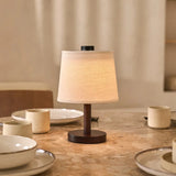 Rover Dark Brown Wooden Lamp – Rechargeable, Cordless & Dimmable Shade Tavellio