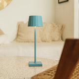 William Amsterdams Blue Rechargeable Iron Table Lamp – Dimmable, 120-Hour Battery, USB-C Tavellio
