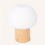 Fynn Light Brown Wooden Lamp – Rechargeable, Dimmable & Stylish Tavellio