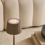 Wouter Koala Brown Rechargeable Table Lamp – Wireless Charging, Dimmable, 120-Hour Battery Life