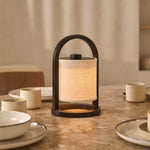 River Dark Brown Cordless Wooden Lamp – Rechargeable & Dimmable Tavellio