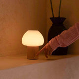 Fynn Light Brown Wooden Lamp – Rechargeable, Dimmable & Stylish Tavellio