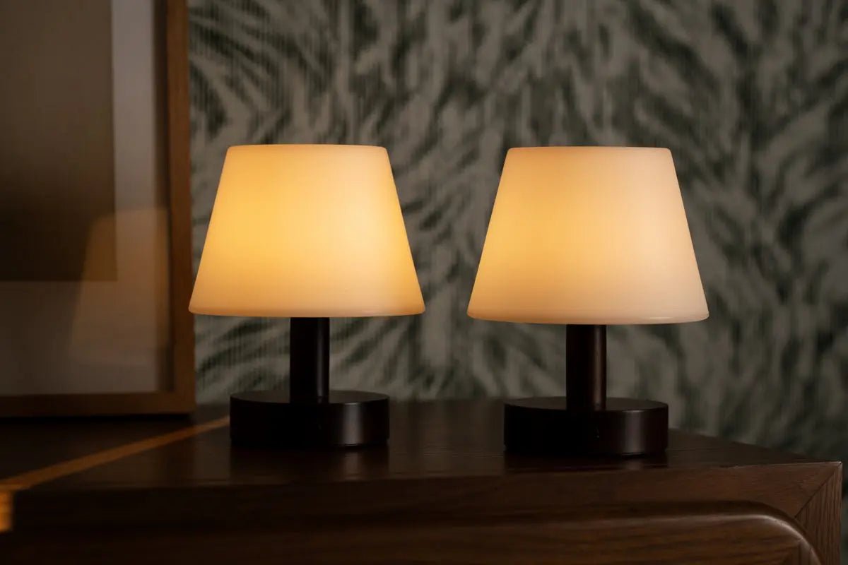 Teddy Dark Brown Wooden Rechargeable Table Lamp | Dimmable & Cordless with 80 Hours Battery Life Tavellio