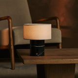 Redon Schwarz – Nero Marquina Marmor Wiederaufladbare Tischlampe 