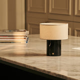 Redon Black – Nero Marquina Marble Rechargeable Table Lamp | Up to 100 Hours, Dimmable & Cordless