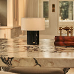 Redon Black – Nero Marquina Marble Rechargeable Table Lamp | Up to 100 Hours, Dimmable & Cordless